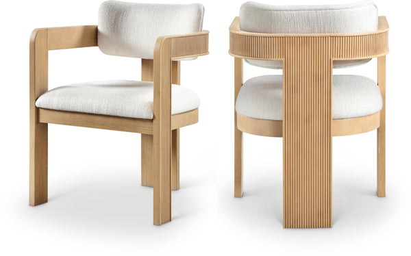 Sacha Linen Textured Fabric Upholstered Dining Chair — 11091-C