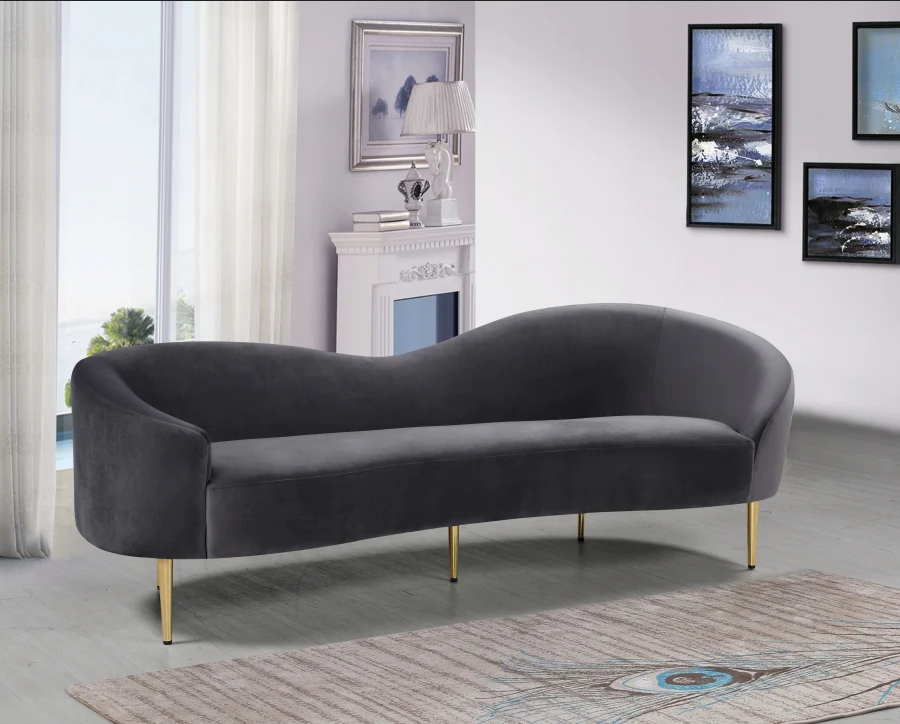 Ayva curved online loveseat