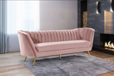 Margo Pink Velvet Sofa