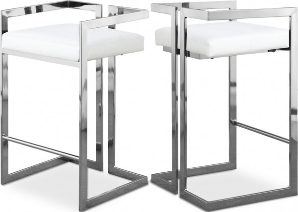 Ezra Vegan Leather Upholstered Counter Stool — 910-C (Set of 2)