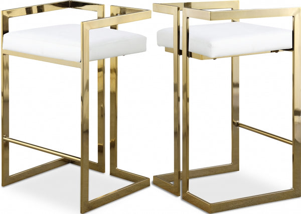 Ezra Vegan Leather Upholstered Counter Stool — 913-C (Set of 2)
