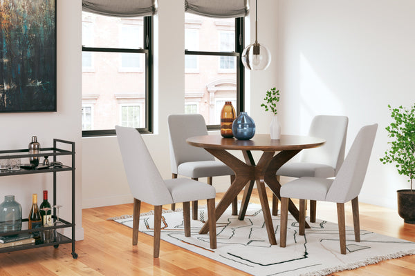 Lyncott Gray/Brown Dining Room Set