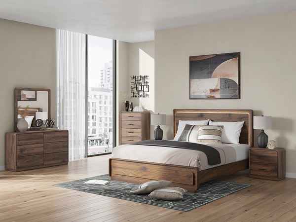 Fortlorn Walnut Brown Panel Bedroom Set