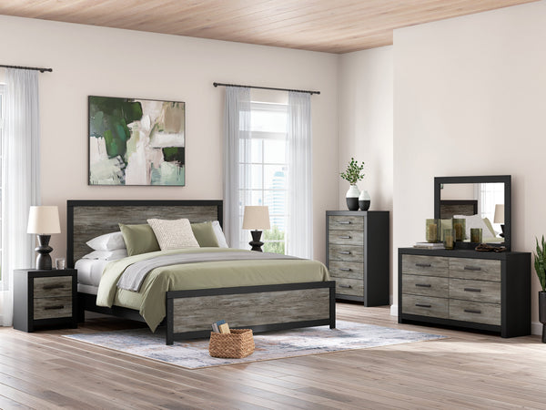 Broachmyn Black/Gray Panel Bedroom Set