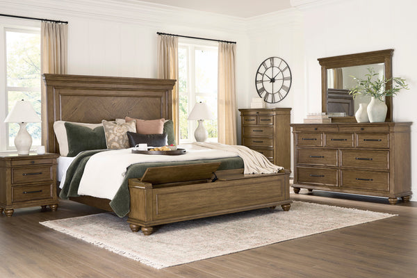 Karallin Medium Brown Storage Panel Bedroom Set