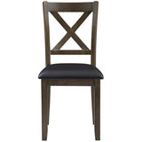 Hazel 5 Piece Wooden Dining Set in Charcoal Brown - Olivia Furniture