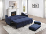 9428NV-3CL Convertible Studio Blue Sofa