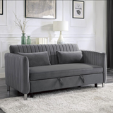 9406BRG-3CL Convertible Grey Studio Sofa