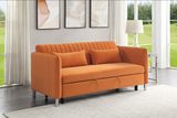 9406BRG-3CL Convertible Orange Studio Sofa