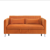 9406BRG-3CL Convertible Orange Studio Sofa