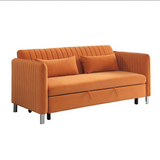 9406BRG-3CL Convertible Orange Studio Sofa