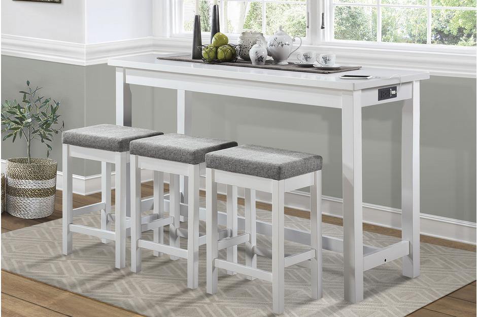 Connected 4 Piece Pack Counter Height Set Olivia Furniture