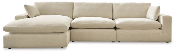 Elyza Linen 3-Piece Sectional with Left-Arm Facing Chaise