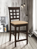 Gabriel Lattice-Back Upholstered Counter Chair Cappuccino (Set of 2)