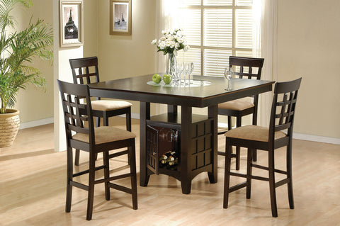 Gabriel Lattice-Back Counter Height Dining Set Cappuccino