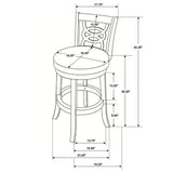Calecita Wood Swivel Bar Chair Cappuccino (Set of 2)