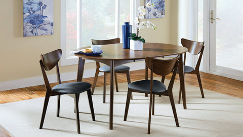 Jedda Dining Set Dark Walnut