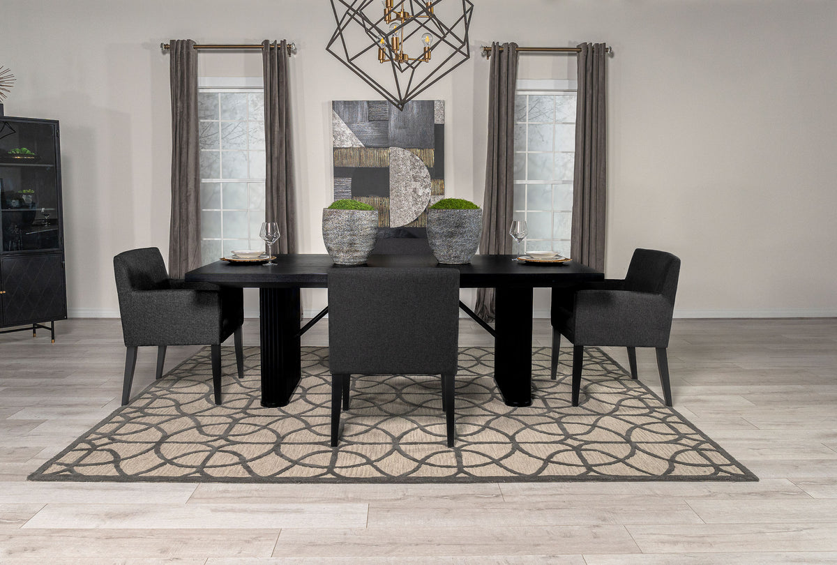 Catherine Dining Set Grey — collection scene; select a configuration for exact contents