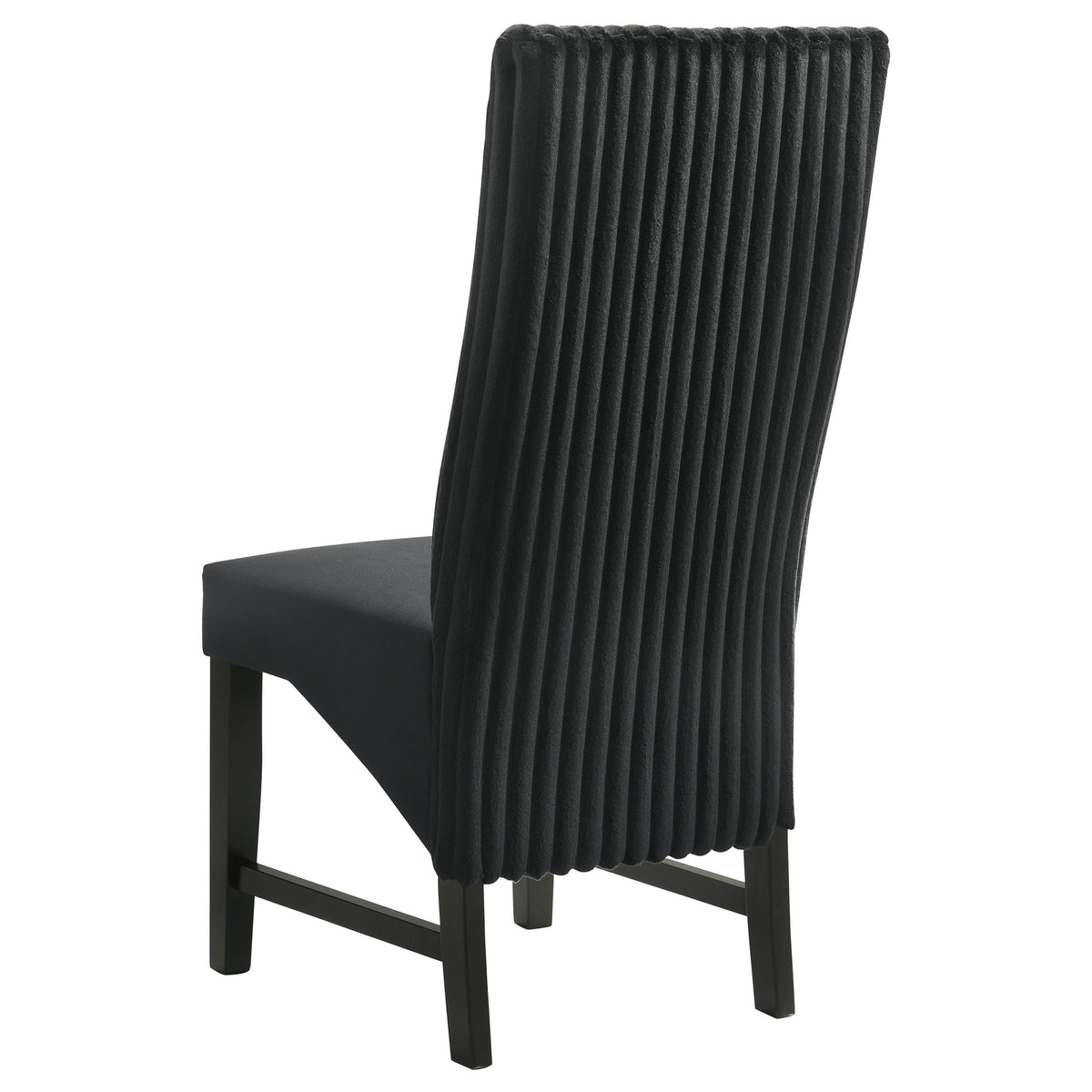 Barrand Channel-Back Upholstered Dining Side Chair Black Set of 2