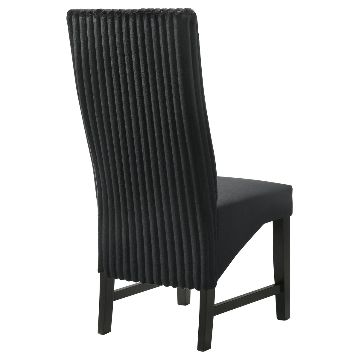 Barrand Channel-Back Upholstered Dining Side Chair Black Set of 2