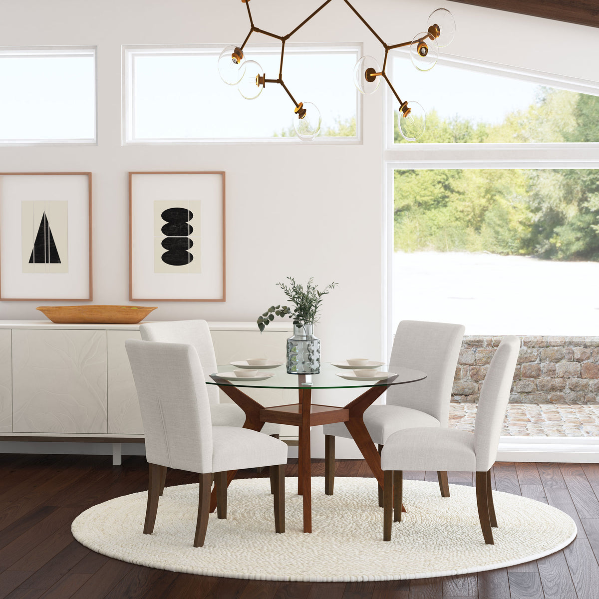 Paxton Upholstered Dining Side Chair Beige (Set of 2)