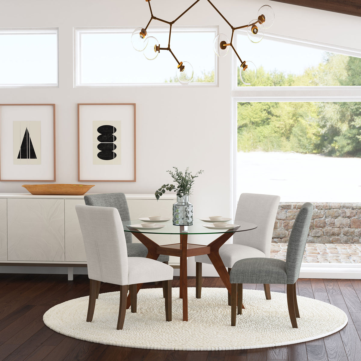 Paxton Upholstered Dining Side Chair Beige (Set of 2)