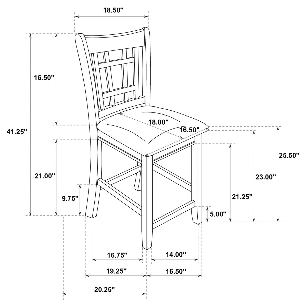Lavon Wood Counter Height Dining Chair Linen and Light Oak (Set of 2)