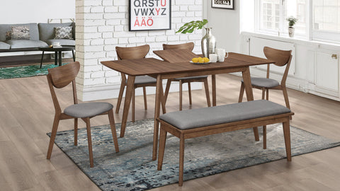Alfredo Dining Set Natural Walnut