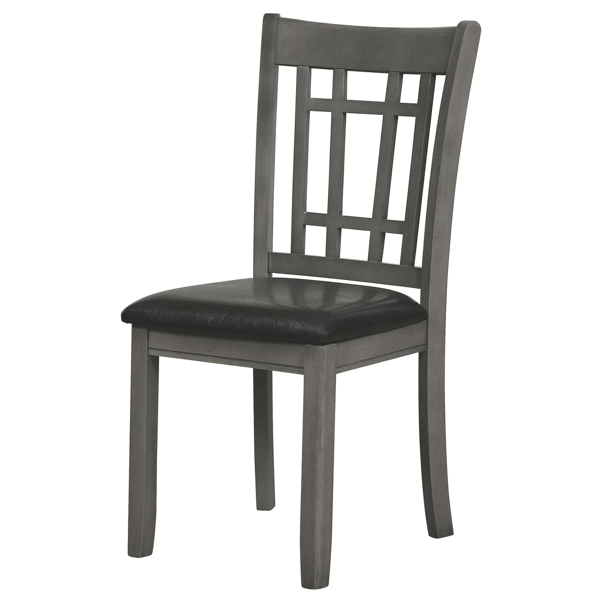 Lavon Wood Dining Side Chair Black and Medium Grey (Set of 2)