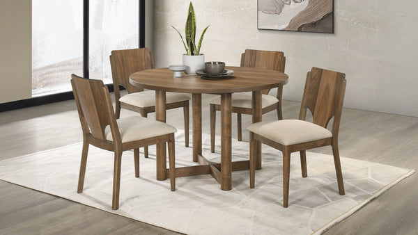 Crestmore Round Dining Set Walnut
