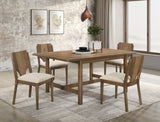 Crestmore Rectangular Dining Set Walnut — collection scene; select a configuration for exact contents