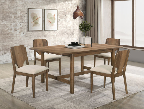 Crestmore Rectangular Dining Set Walnut