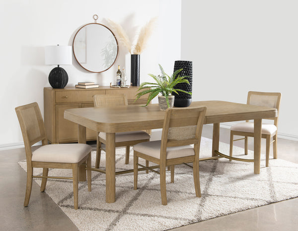 Arini Dining Set Cream / Sand Wash