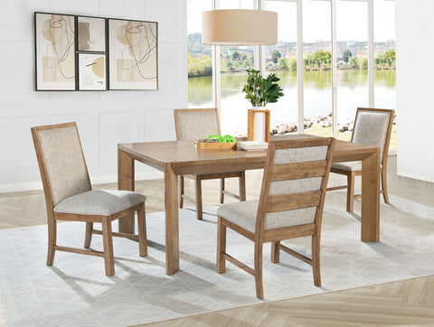 Bruner Dining Set Natural Brown