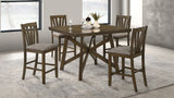 Canfield Counter Height Dining Set Brown — collection scene; select a configuration for exact contents