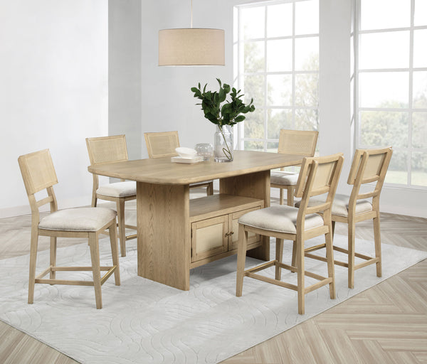Kailani Counter Height Dining Set Beige Oak