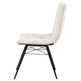 Aiken Fabric Upholstered Dining Side Chair Stone White (Set of 4)