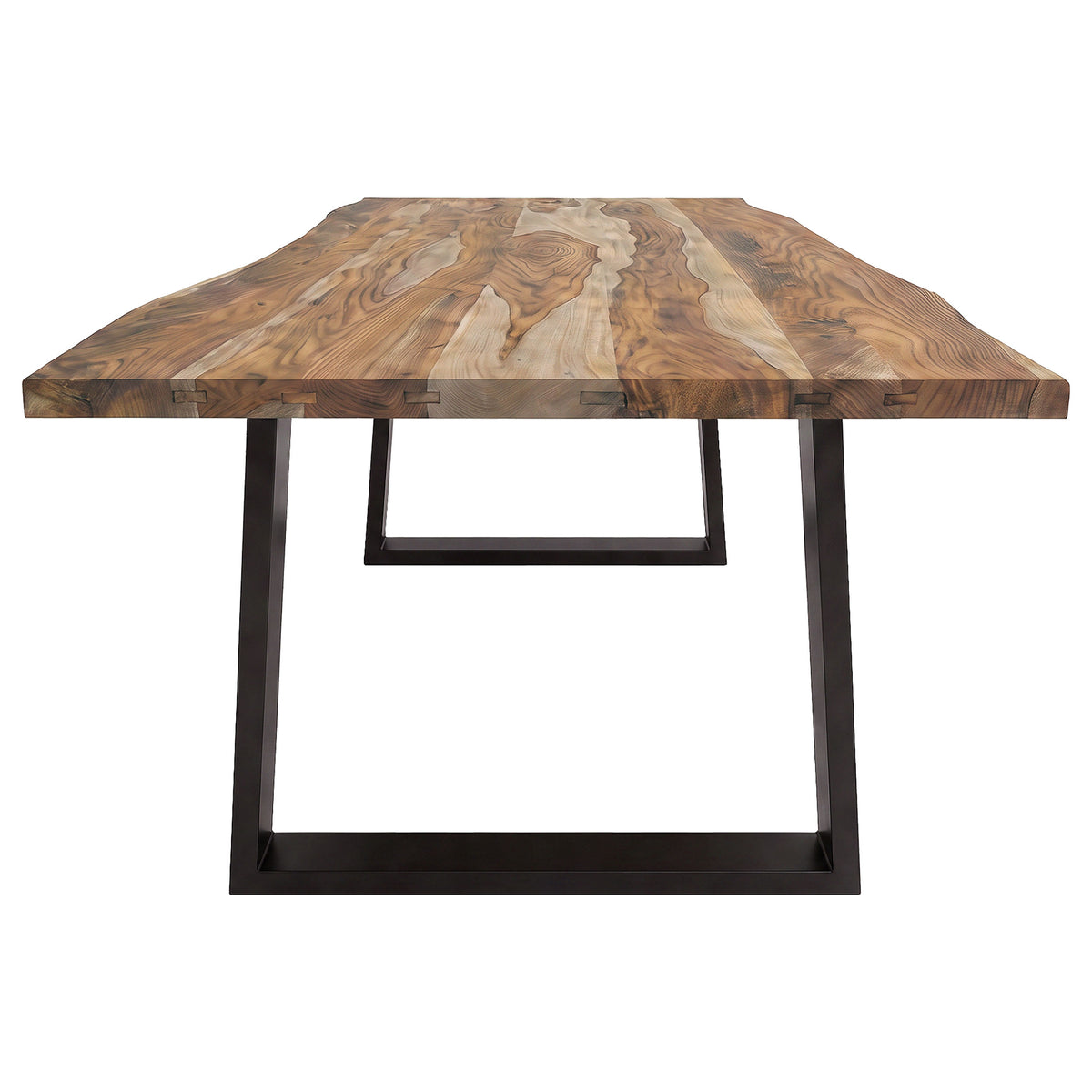 Selwyn 80-inch Live Edge Solid Wood Dining Table Light Sheesham