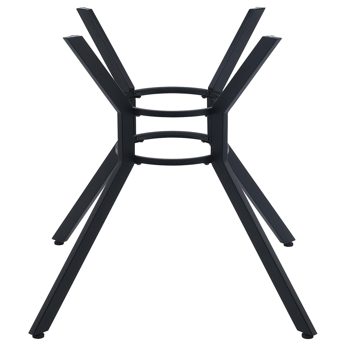 Steele Spoke Metal Dining Table Base Matte Black