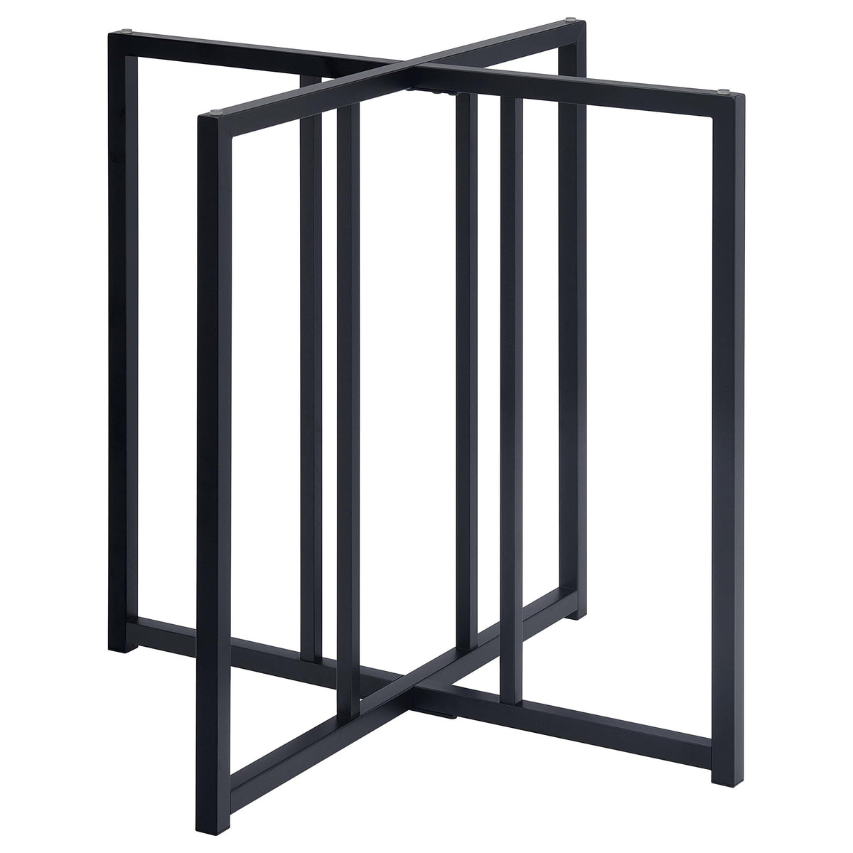 Pace Geometric Metal Dining Table Base Matte Black