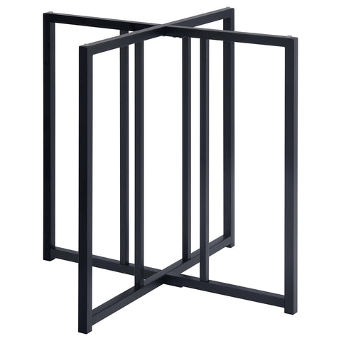 Pace Geometric Metal Dining Table Base Matte Black
