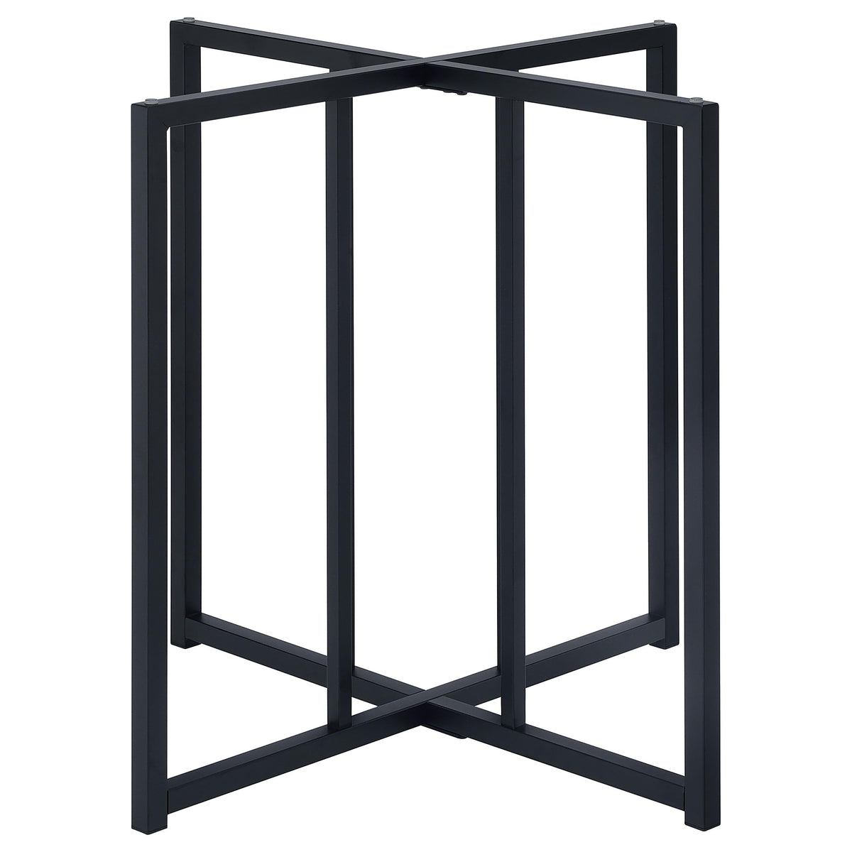 Pace Geometric Metal Dining Table Base Matte Black