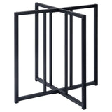 Pace Geometric Metal Dining Table Base Matte Black
