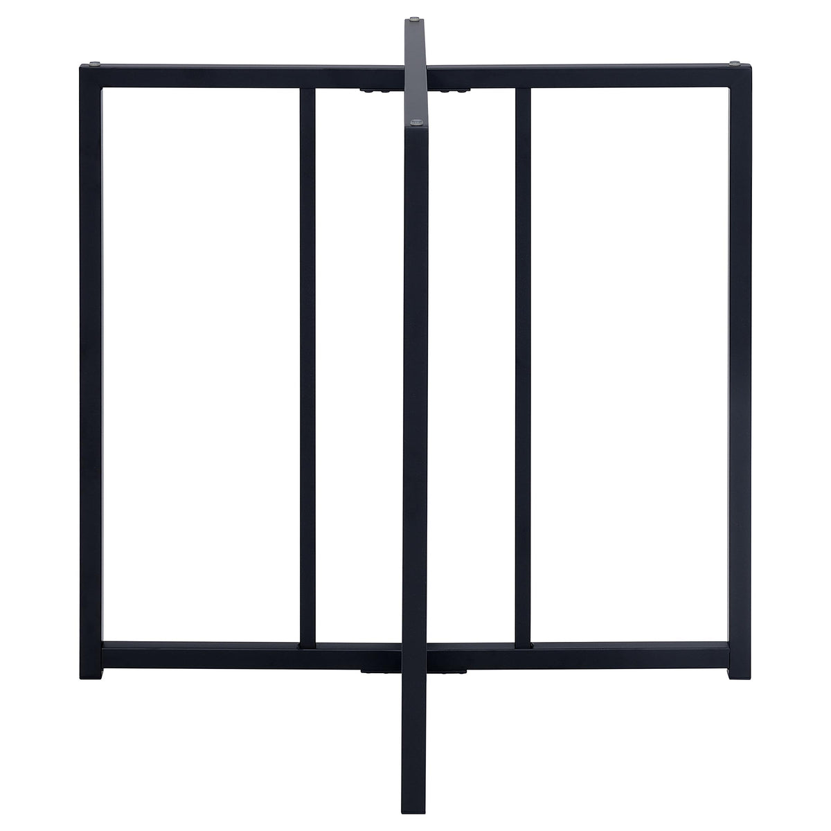 Pace Geometric Metal Dining Table Base Matte Black