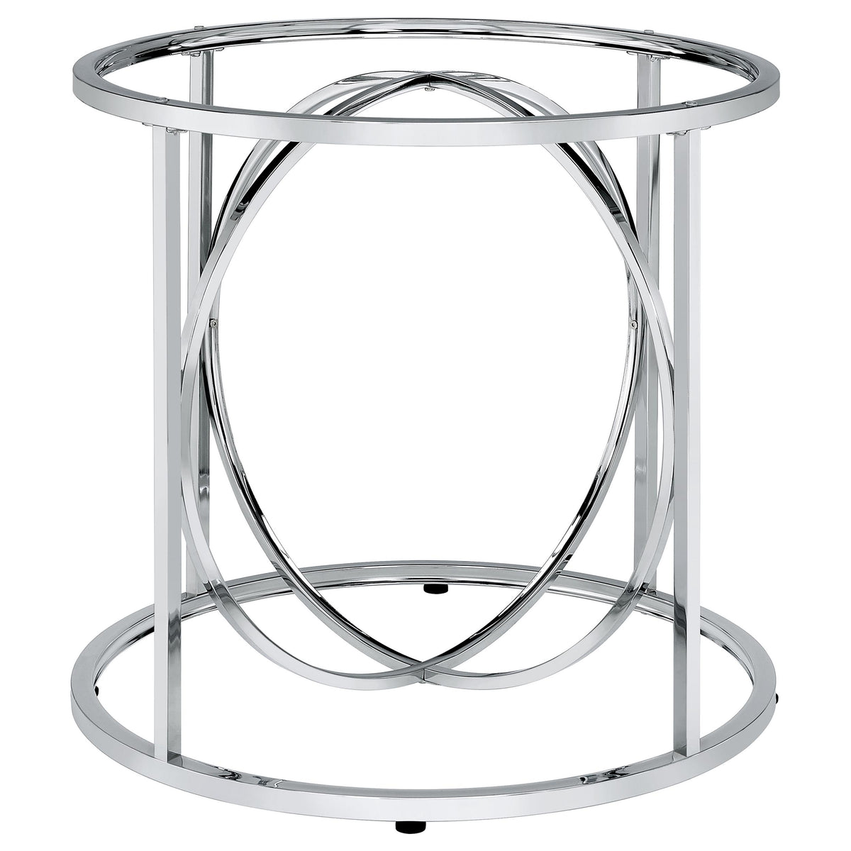 Levy Loop Metal Dining Table Base Chrome