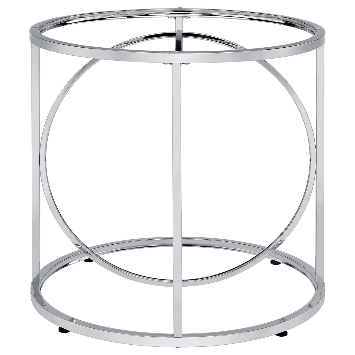 Levy Loop Metal Dining Table Base Chrome