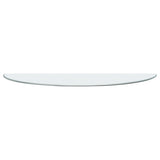 Naser 48-inch Round Glass Top Dining Table Light Oak
