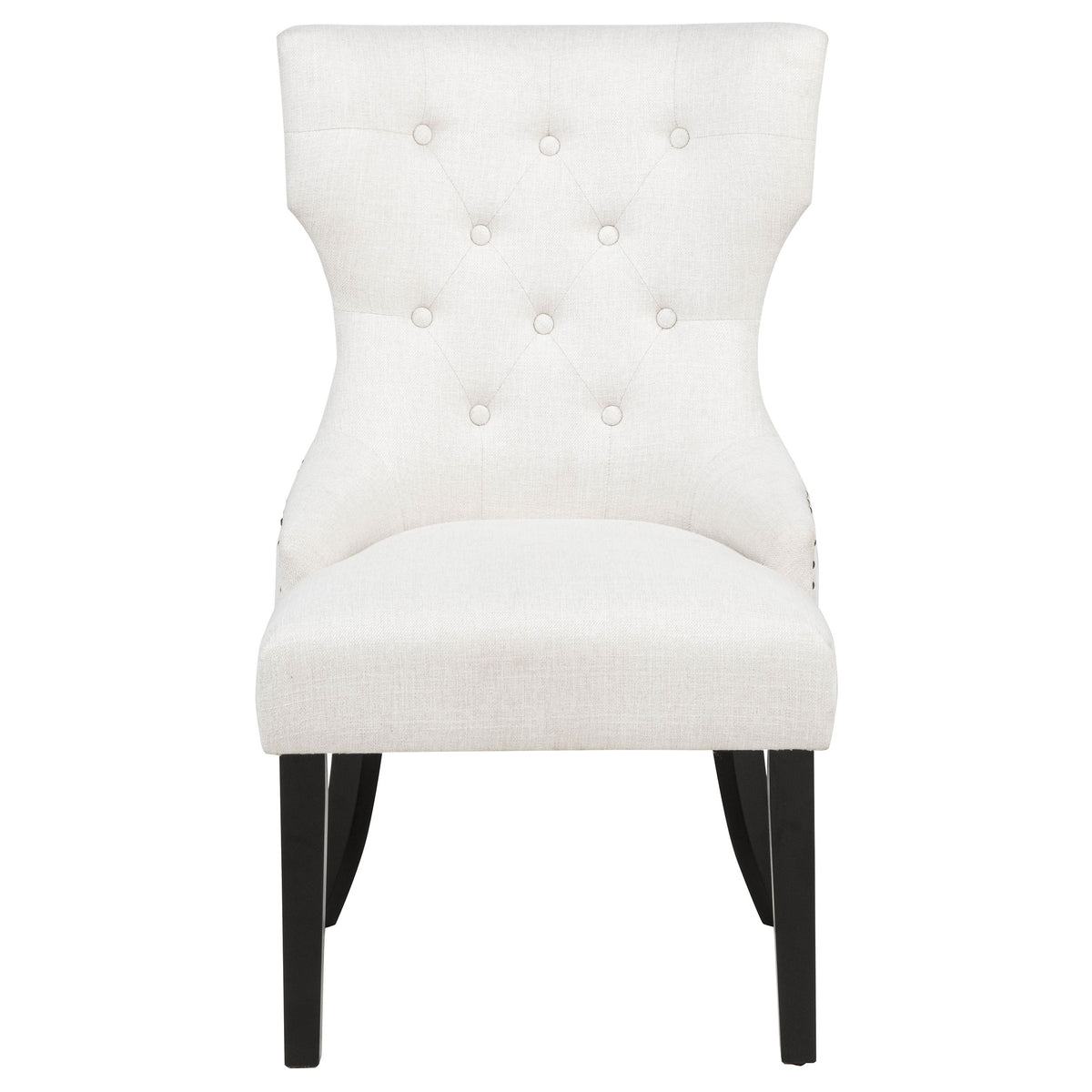 Baney Fabric Upholstered Dining Side Chair Cream and Black