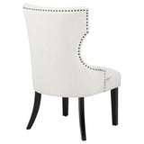 Baney Fabric Upholstered Dining Side Chair Cream and Black
