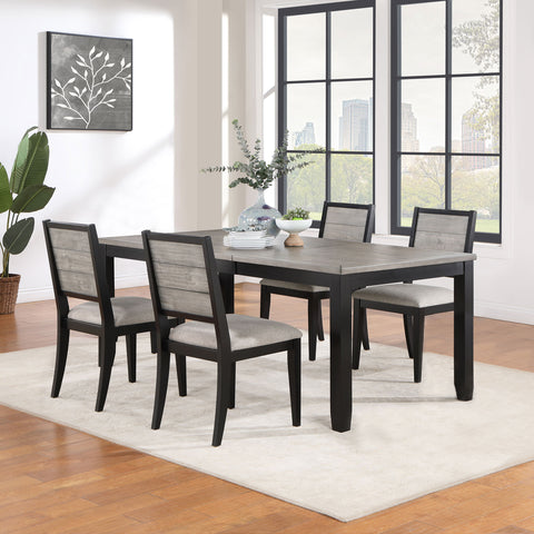 Elodie Dining Set Grey / Black